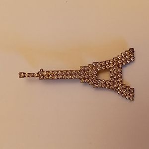 Eiffel Tower Rhinestone Brooch